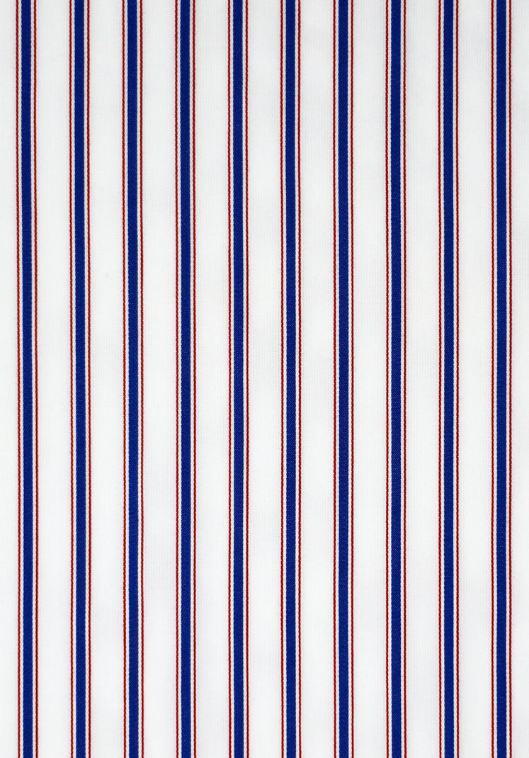 SLEEPY JONES | Henry Pajama Set in Cream, Blue & Red Dual Stripe - [product-type]